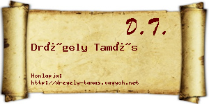 Drégely Tamás névjegykártya