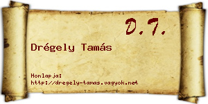 Drégely Tamás névjegykártya